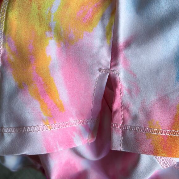 Cherokee Uniform Tooniforms Peanuts Pastel Tie Dye V Neck Nurse Sz. S Scrub Top - Picture 8 of 9